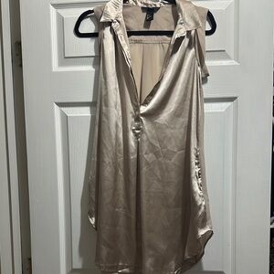 Elegant Rose Gold Sleeveless Blouse